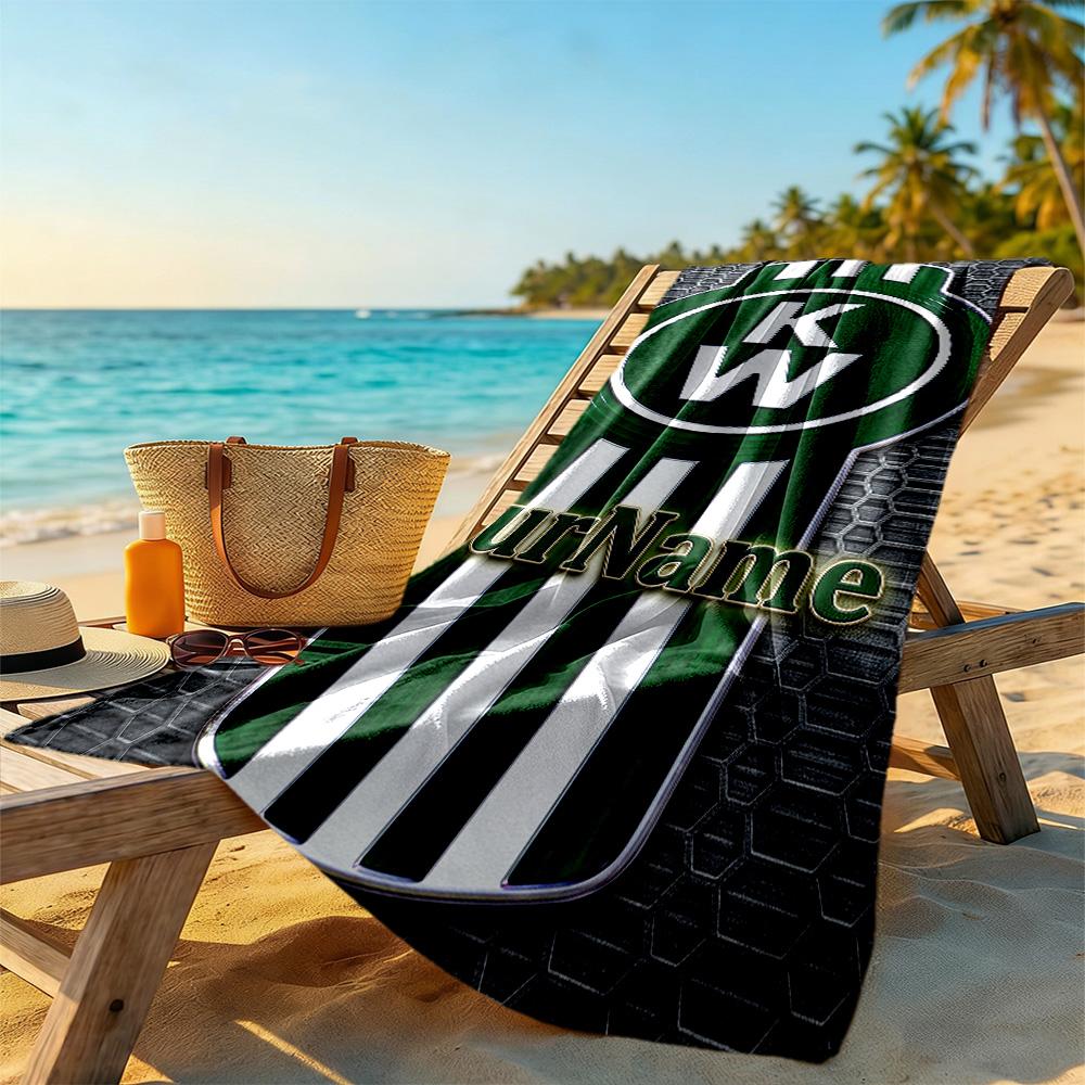 Kw Heavy Trucks Customizable Name Beach Towel Super Soft & Absorbent