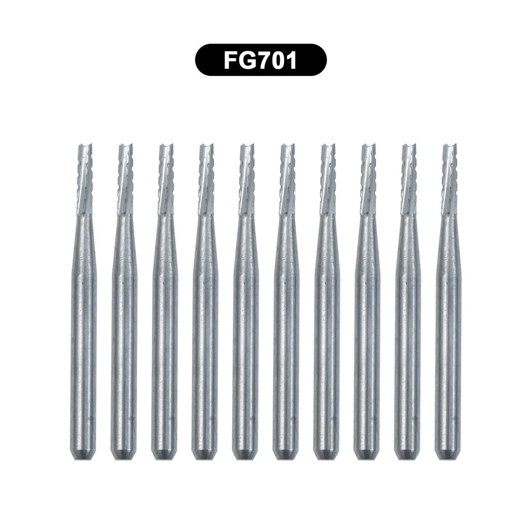10Pcs/Box WellCK FG Dental Carbide Burs Dia 1.6mm For High Speed Tungsten Steel Burs FG330 FG556 FG245 FG34