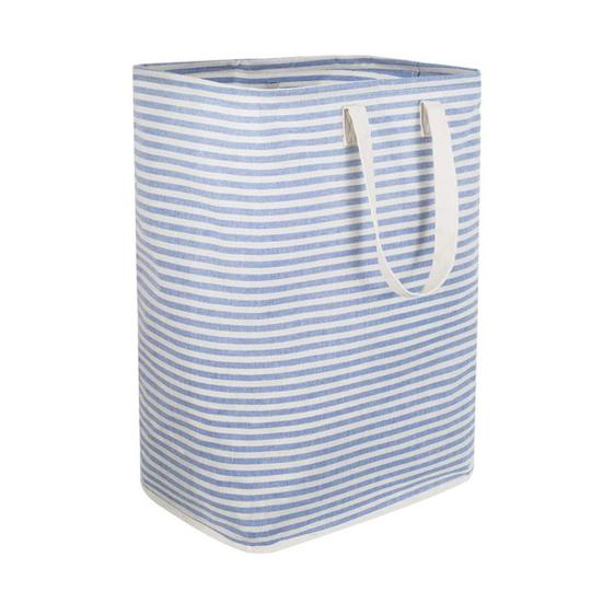 Корзина для белья, 72 л, в полоску, износостойкая, простая и удобная складная корзина для одежды