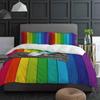 Rainbow Vintage Wood Grain Duvet Cover With Pillow Case Custom Comforter 3pcs Bedding Set Quilt Cover Double Bed Home Textile