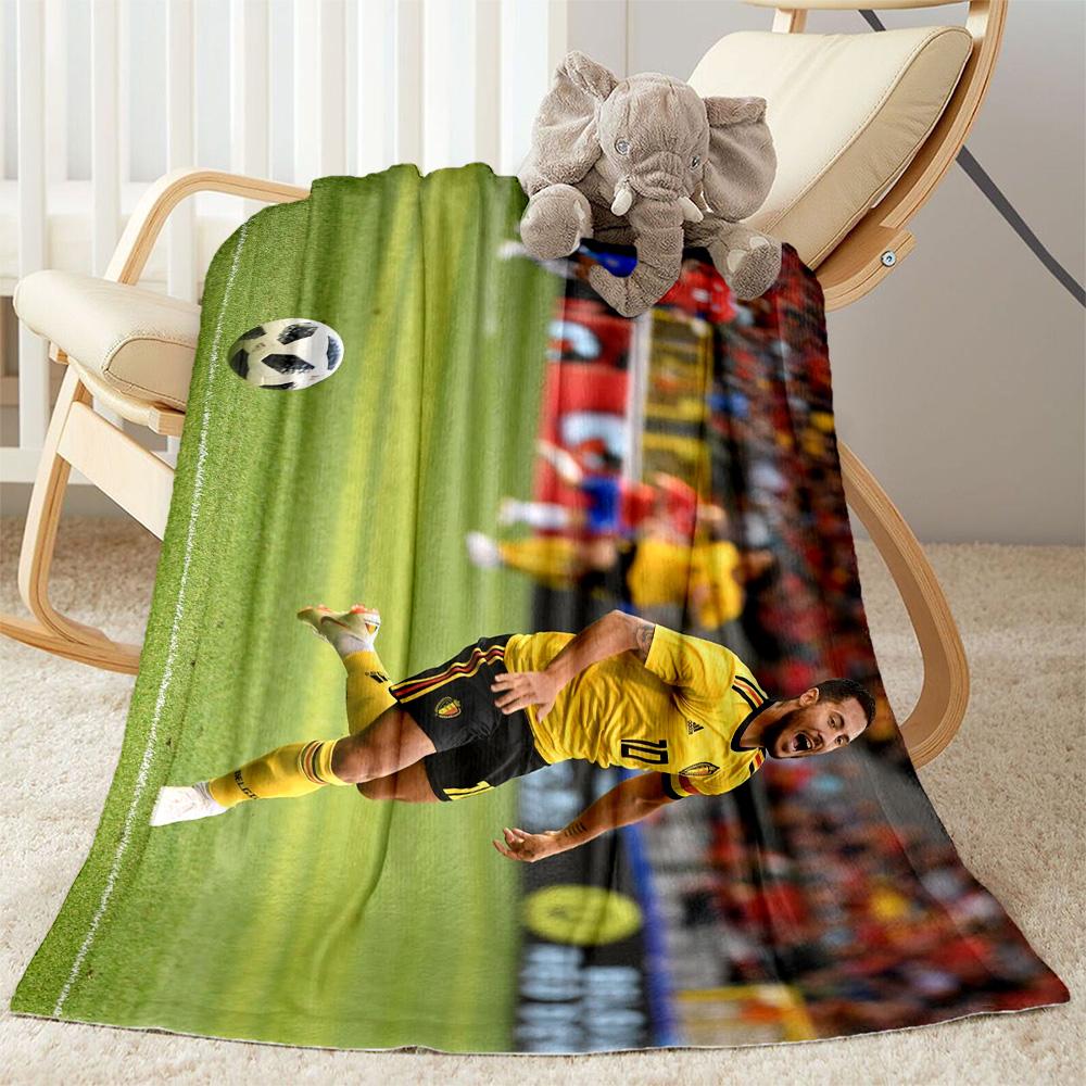 Eden Hazard Chelsea Fc Blanket Comfortable Suitable for Couch Office Chair Bed Four Seasons Universal Stylish Decor Gift for Travel Home Birthdays