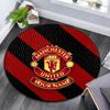 Custom Name Manchester United Round Area Rug,Carpet Rug for Living Room Bedroom Sofa Playroom Decor,Non-slip Floor Mat