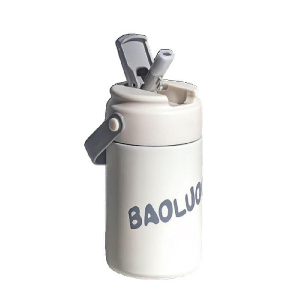 Кружки с соломинкой большой вместимости, с термоизоляцией, ручная термоизолированная бутылка для воды, модный термос, для девочек