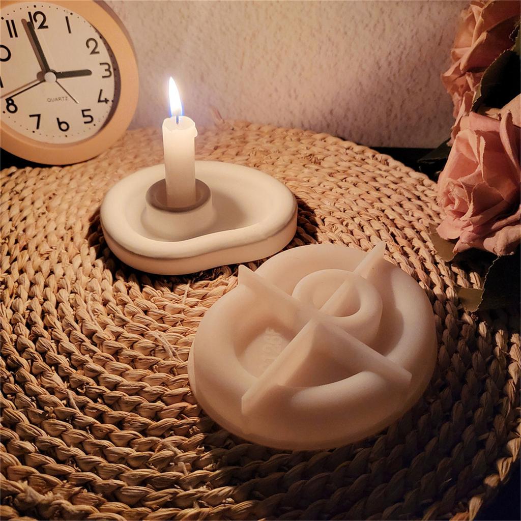 Multipurpose Sturdy Silicone Multiple Candle Holder Mould Set Portable for Resin Plaster Craft Supplies Assorted Sizes