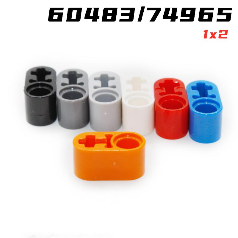 Свинка Радуга MOC 74695 60483 40147 Подъемный рычаг Толстый 1x2 Отверстие для оси Высокотехнологичные Строительные блоки Детали Классический Бренд DIY Образовательные Игрушки
