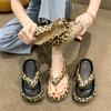 Flip-Flops Leopard Summer Beach Non-Slip Slippers Outdoor Soft Sole Women's Flip-Flop