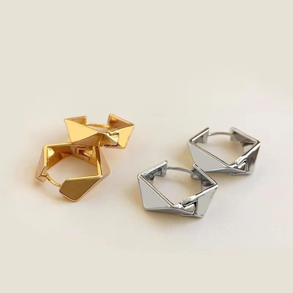 Irregular Vintage Jewelry Elegant Geometric Metal Earring Trending Polygon Earrings Daily Wear