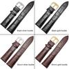 Ремешок для часов Ремешки для часов Мужские черные коричневые натуральная кожа мягкий ремешок для часов ремешок серебристо-золотой металлический пряжка аксессуары 19 мм 20 мм 21 мм 22 мм
