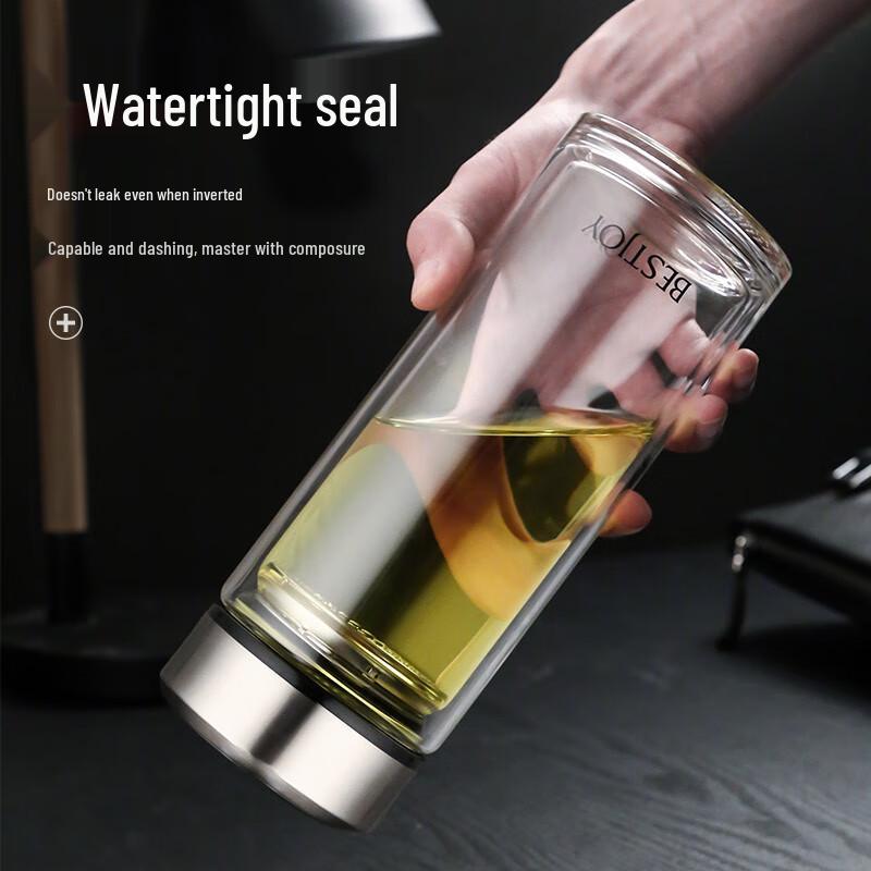 FUGUANG Shixi Nanometer Antibacterial Double-Layer Borosilicate Glass Bottle