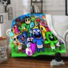1pc Geometry Dash Adventure flannel Blanket for Super Soft Cute Comfort Blanket for Travel Bedding Couch Sofa Blanket Y73027