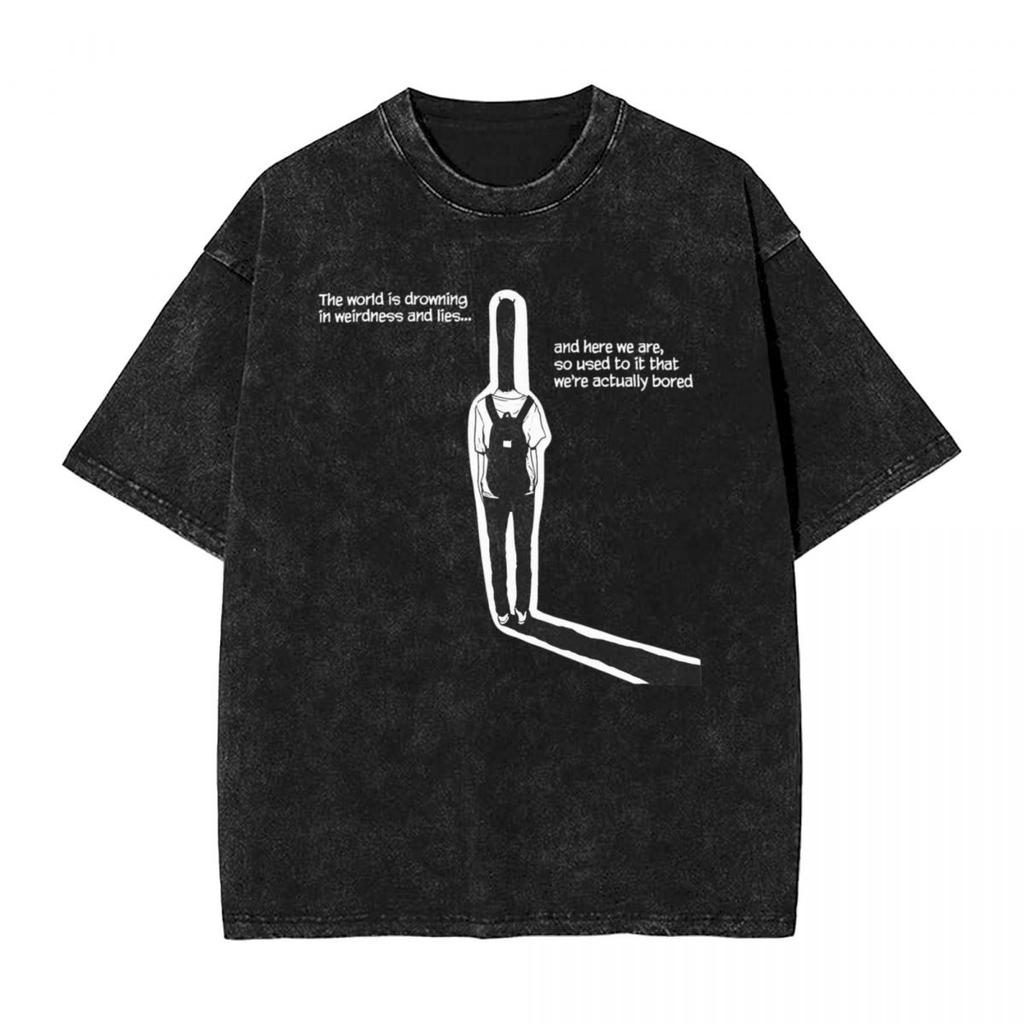 Washed T Shirt Oyasumi Punpun Japanese Anime Tshirts Oversize Goodnight Punpun Streetwear Graphic Tops Tees For Men Women
