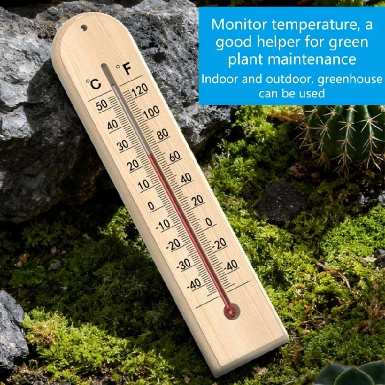 Wooden Temperature Gauge for Home and Office Large Display Accurate Measurement -40℃ to 50℃ Safe Kerosene Wall Mount Easy to Read
