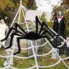 Realistic Spider Prop Halloween Decoration, Large Fake Furry with Red Plush Toy Eyes for Outdoor Indoor Yard Home Party Haunted House Decor