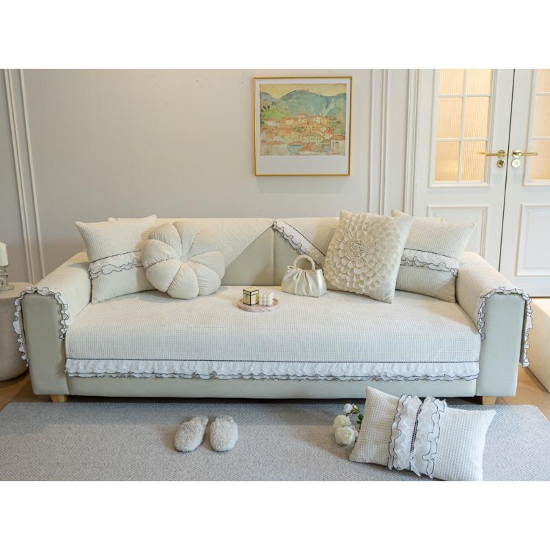 French Skirt Chenille Sofa Cushion Four Seasons Universal Autumn and Winter Non-Slip Seat Cover Cover Towel