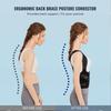 Black Waist and Back Posture Correction Belt Adjustable Back Posture Correction Corrector Vest Strap Back Support Belt