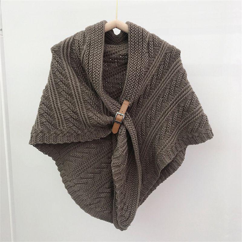Scarf Women Scarves Poncho Pashmina Scarf Cashmere Knitting Bandana Winter Shawl Thickened Warm Foulard Hijab