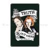Металлическая жестяная табличка XFilesUFOVintageSign X Files - "Истина где-то рядом" Ретро дизайн с НЛО и инопланетянами, Декор для паба/ржавой стены