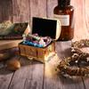 Golden European Style Retro Treasure Chest Jewelry Box Pirate Style Jewelry Container