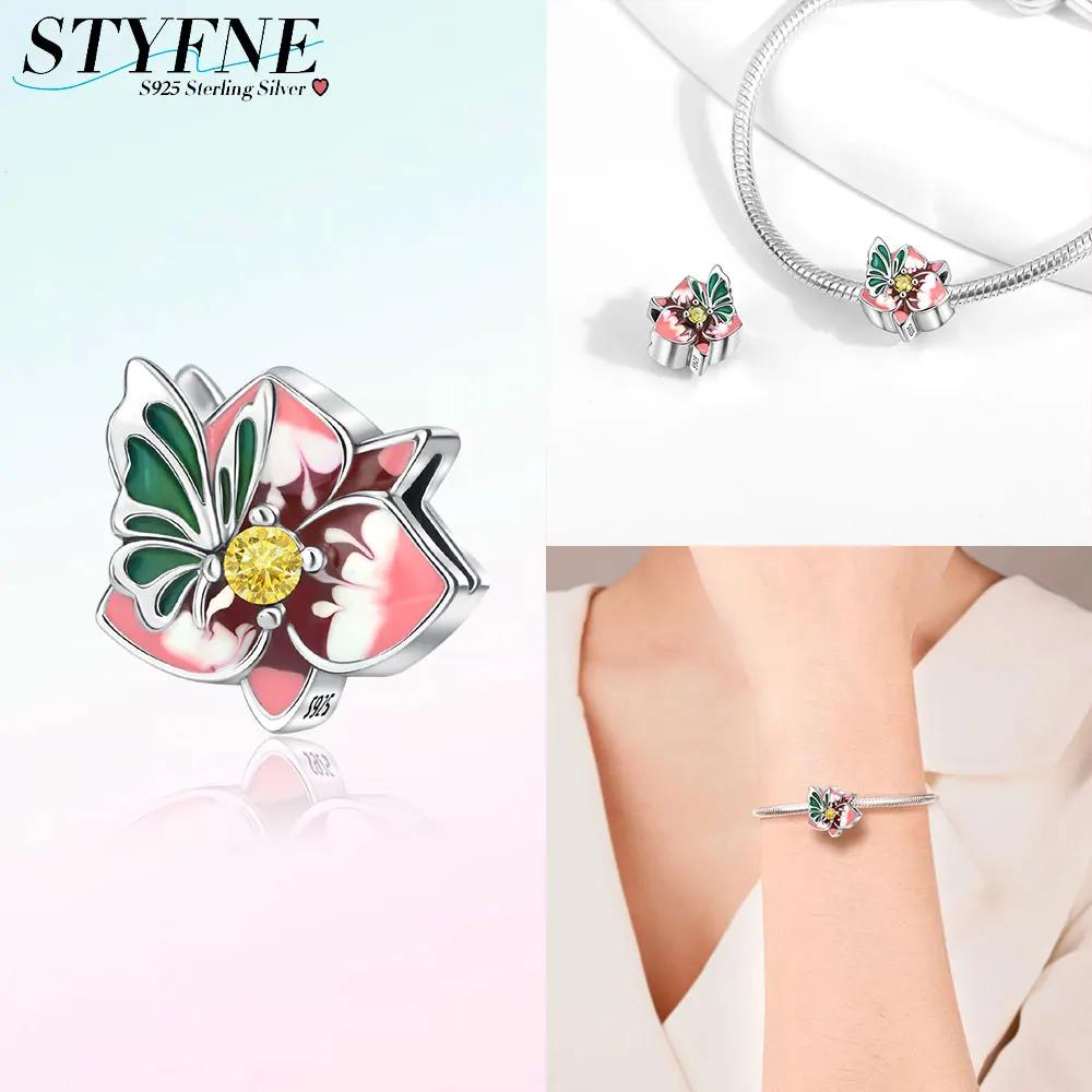 925 Silver Animal Panda Dragon Monkey Butterfly Elephant Beads Fit Bracelet Charms Jewelry Making Women Gift
