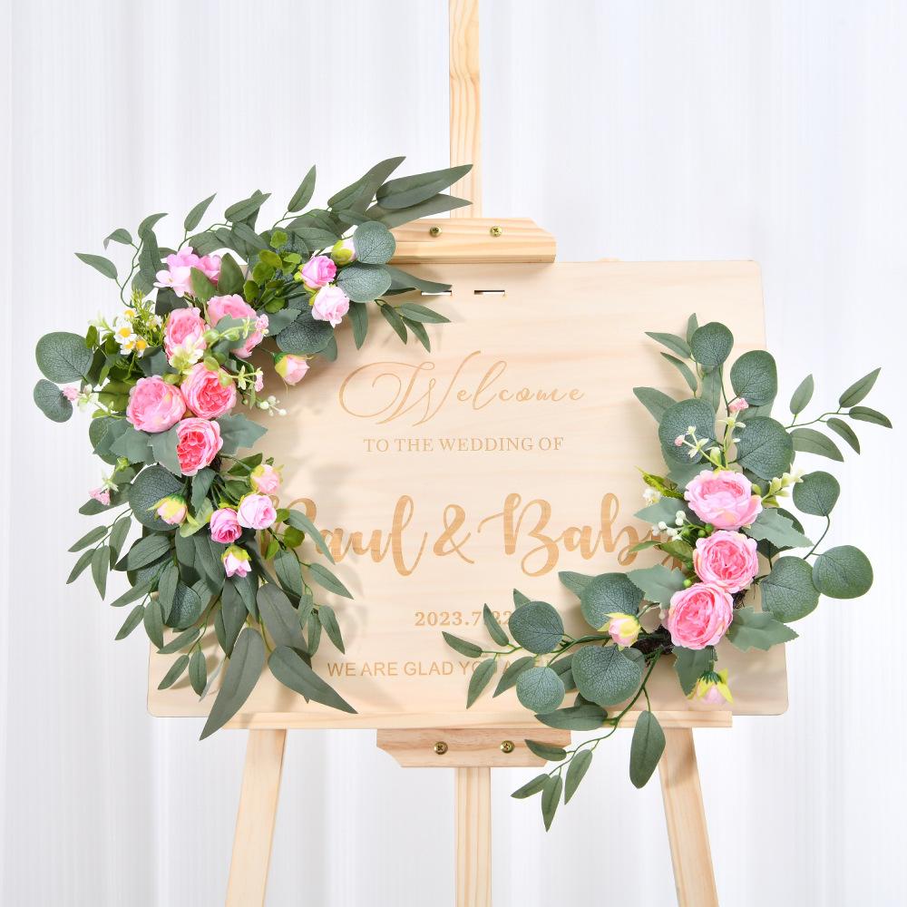 Свадебная приветственная открытка Водный знак Цветок, индикатор Искусственный цветок, Имитация шелкового цветка Цветочная композиция Настенное украшение