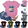 Women's Fashion Casual Hawaiian Print Short Sleeve T-Shirt Top Short Sleeve T-Shirt Top