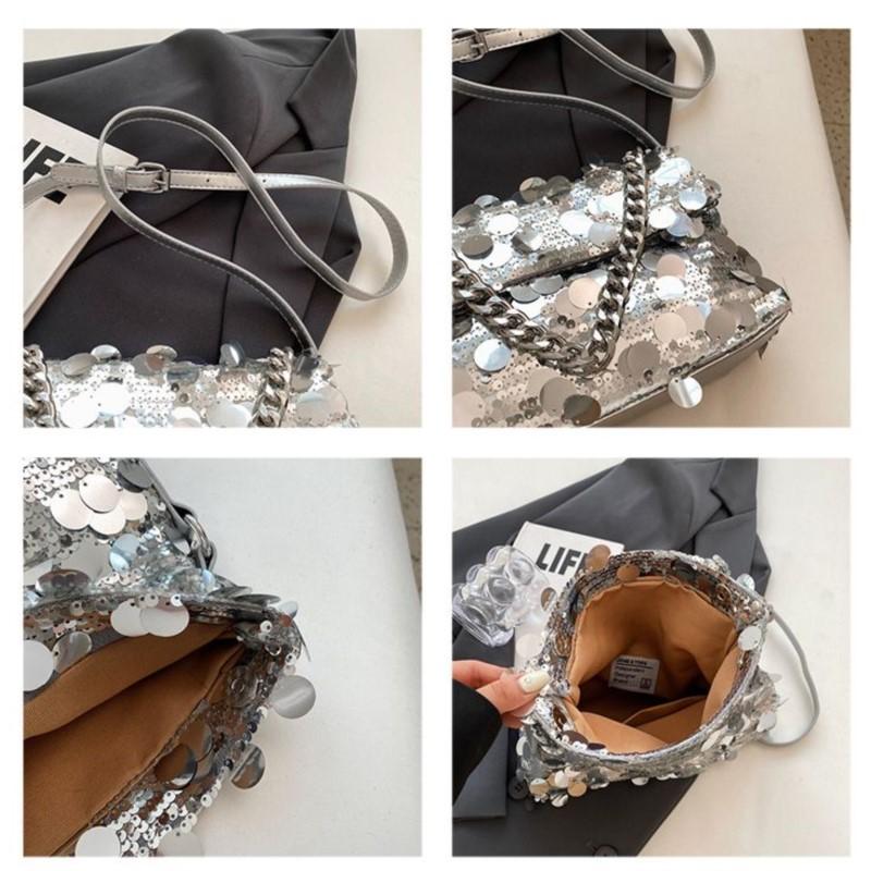 Винтажная бисерная сумочка женская блестящая цепочка повседневные сумки через плечо женская фея ядро эстетическая сумка-мессенджер