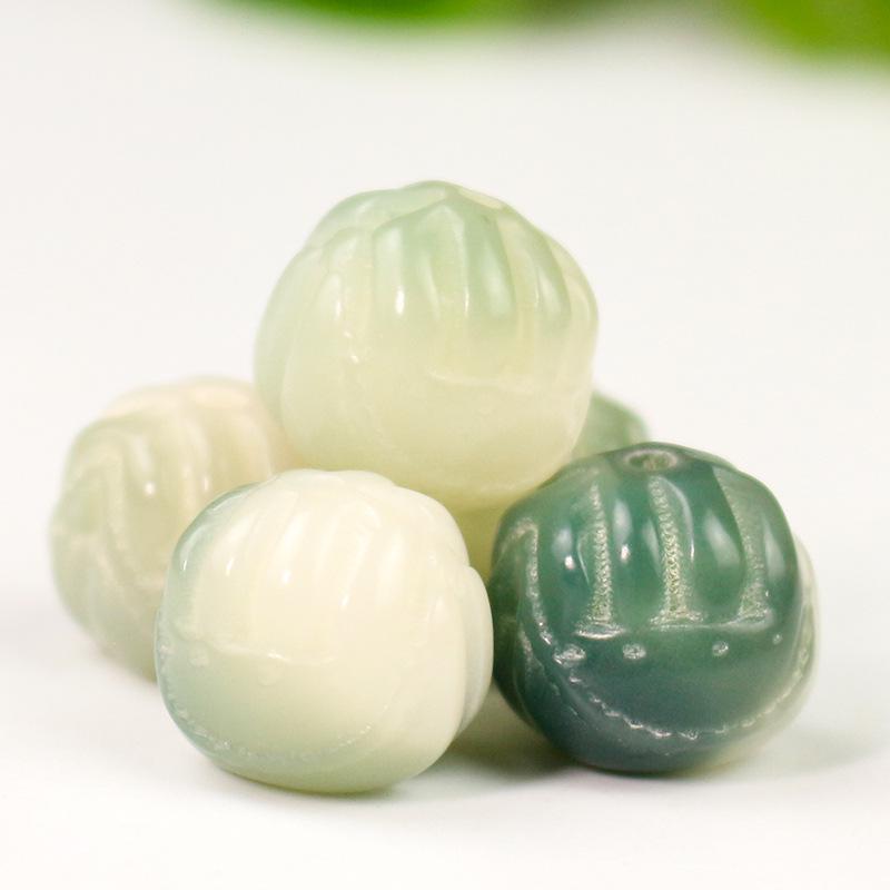 Бусины из корня бодхи с ручной резьбой в виде руки Будды - Разделительные бусины для браслета DIY с дизайном плавающего цветка