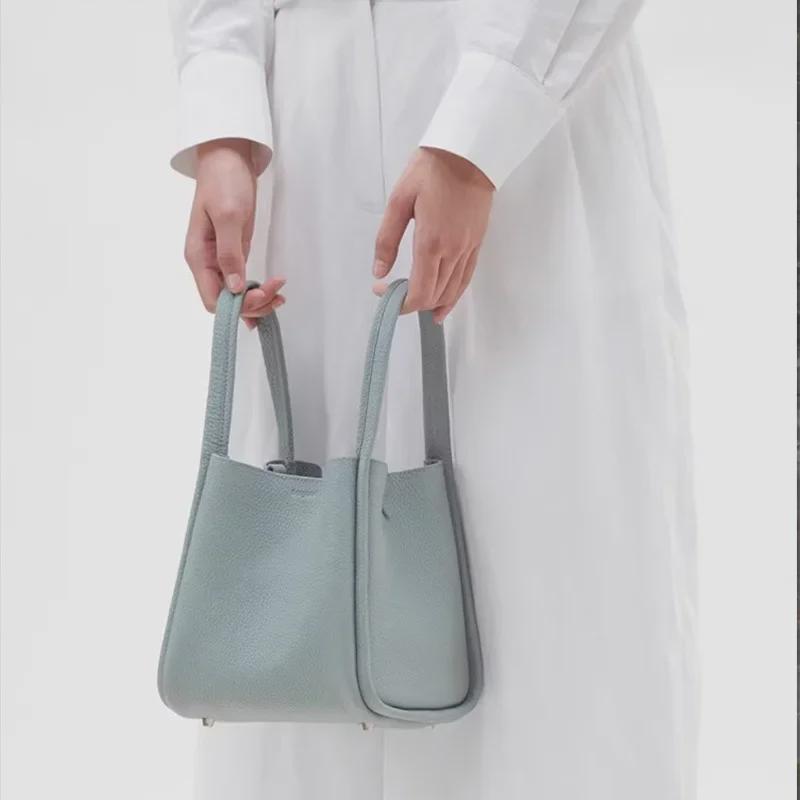Сумка-ведро Songmont Mountain Pine Medium Cowhide Commuter Bucket Bag – вместительная, портативная и стильная
