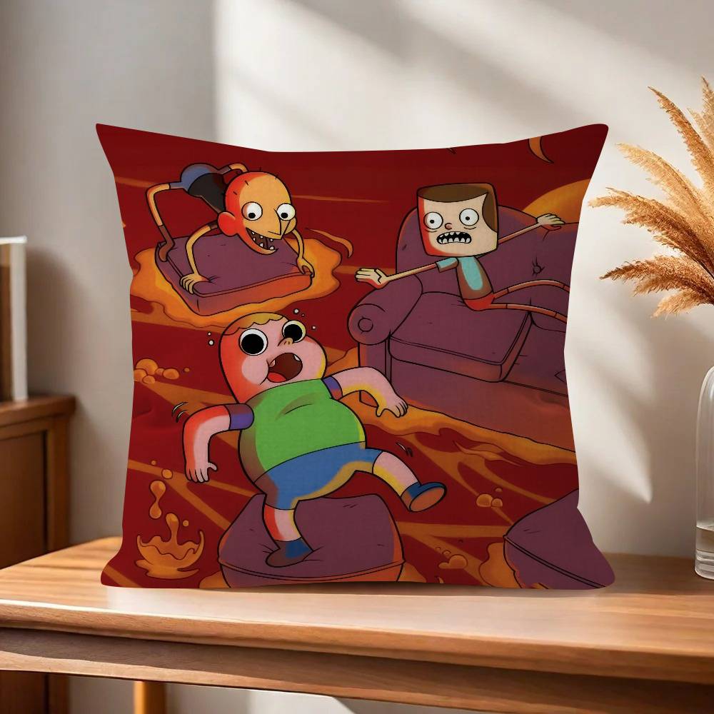 Cartoon CClarence fun Cushion Cover Pillow Cover Decor Pillowcase Printed Cushion Case for Couch