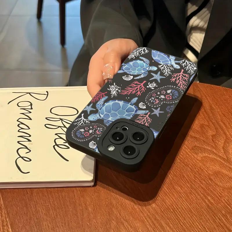 Силиконовый чехол с принтом черепахи и дельфина для Samsung Galaxy A14 A34 A54 A33 A53 S24 S23 Ultra S22 Plus S21 FE, мягкий чехол