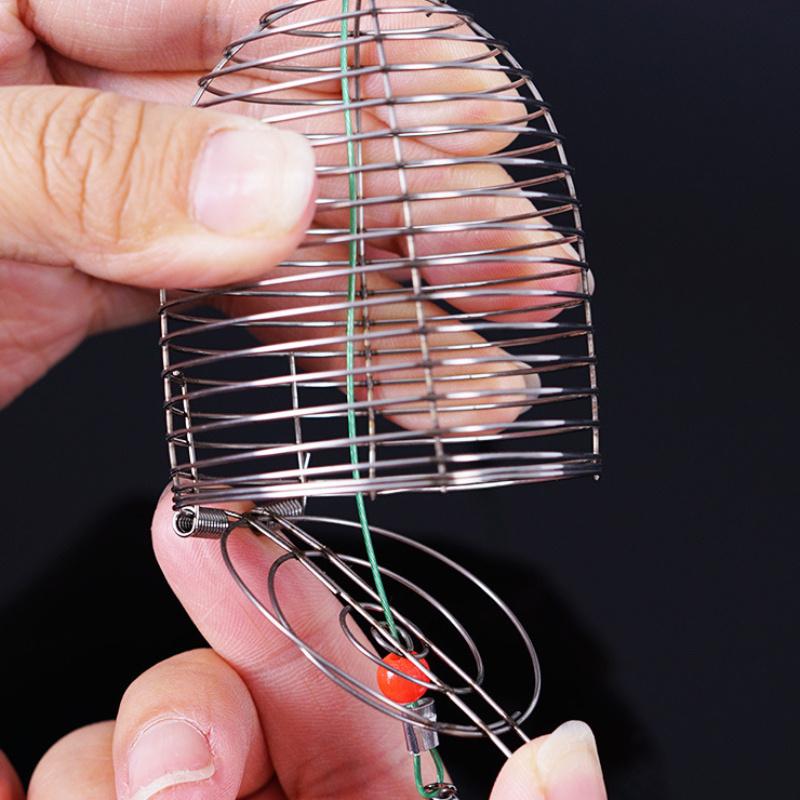 2 шт. Металлическая ловушка из нержавеющей стали, кормушка для рыболовной приманки, клетка для приманки