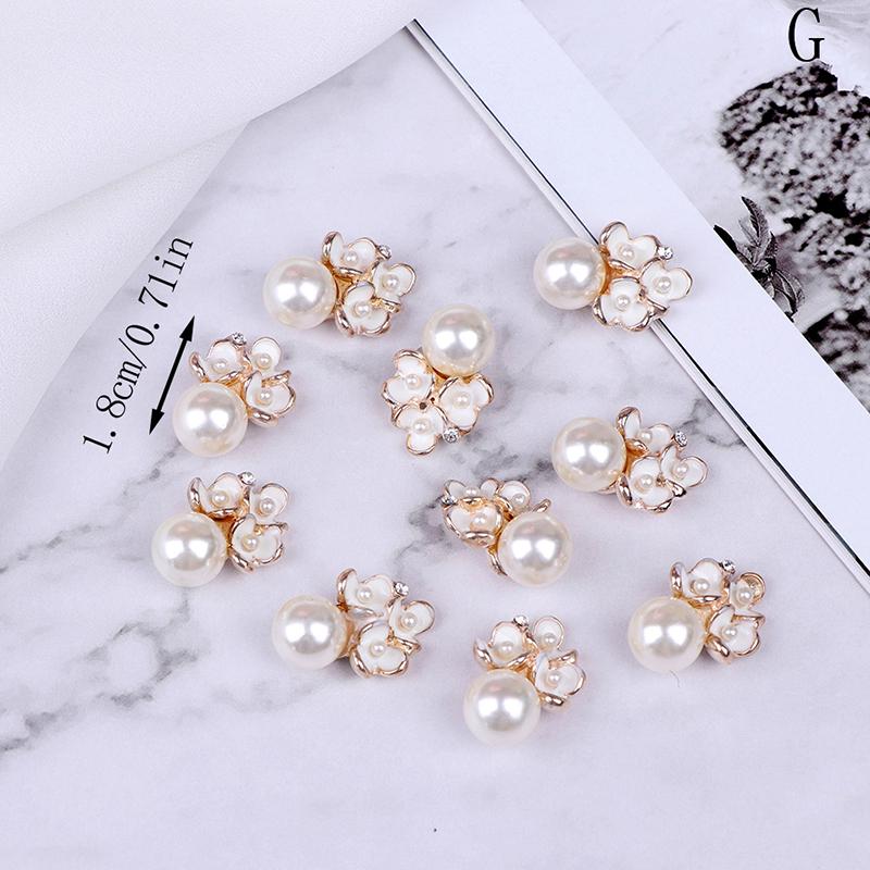 10 шт. жемчужные украшения пуговицы с плоской задней частью декоративные для рукоделия