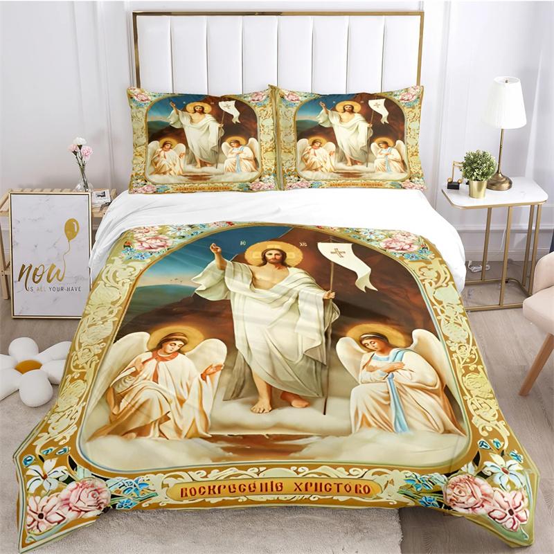 Доброе Сердце Пресвятой Девы Марии Всесезонный Пододеяльник Одеяло Постельный Комплект Мягкий Пододеяльник и Наволочки Односпальный/Двуспальный/Квинсайз/Кингсайз