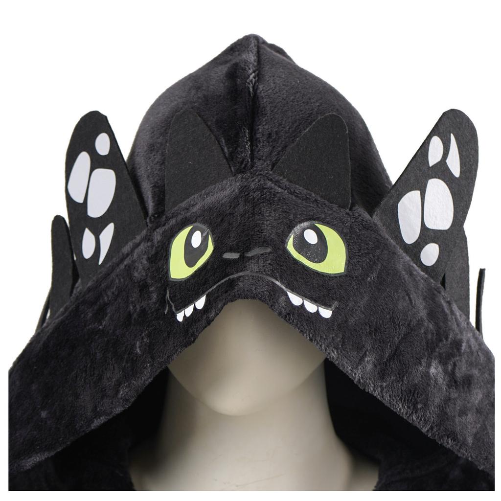 Cute Toothless Dragon Bathrobe with Hood, Soft Plush How To Train Your Dragon Robe, Family Matching Pajamas Cosplay Outfit, Factory Price