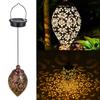 Outdoor Water Drop Shaped Solar Projection Light Waterproof Hollowed-Out For Garden Patio Stair Fence Street Landscape Balcony