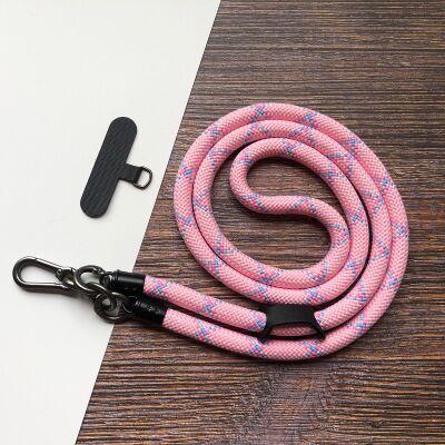 Universal Crossbody Lanyard Strap For Samsung S24 A55 A35 Phone Case Cover Sport Climbing Colorful Nylon Single Cord 120CM Rope