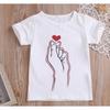 Милая футболка с принтом GirlsThan Heart унисекс Harajuku футболка детская одежда с рисунком топ на возраст от 1 до 13 лет детская одежда на день рождения