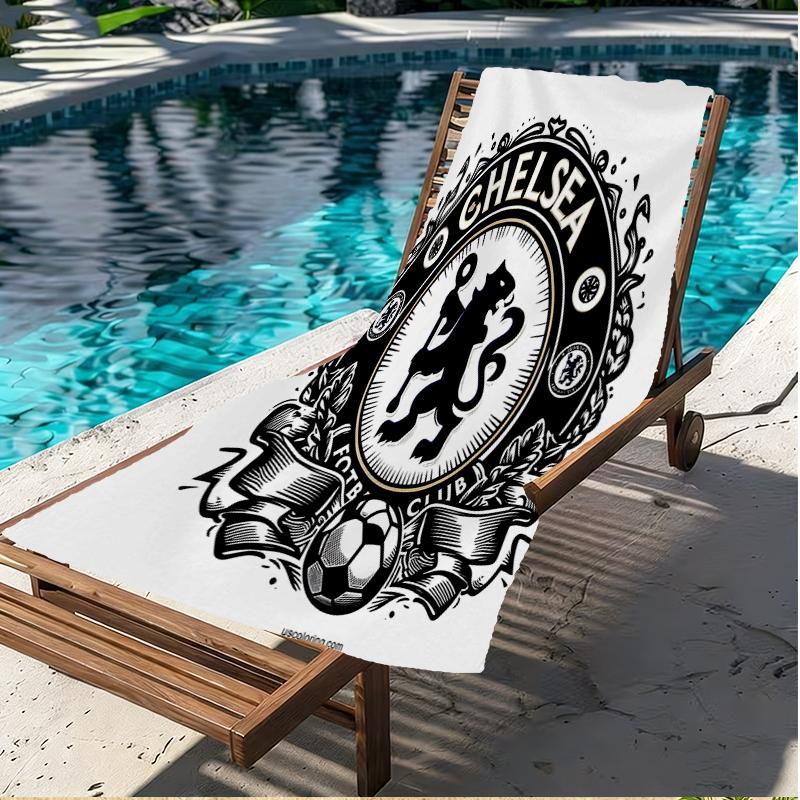 Chelsea F.C Print Beach Towel, Versatile Lightweight Absorbent Beach Towel for Pool Surf Yoga Bathroom, Perfect Birthday Holiday Gift