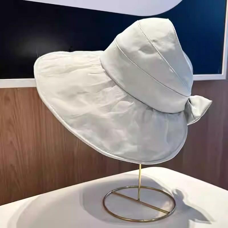 Модная женская летняя шляпа от солнца с широкими полями, бабочкой и бантом, уличная кепка для защиты от солнца при езде на велосипеде