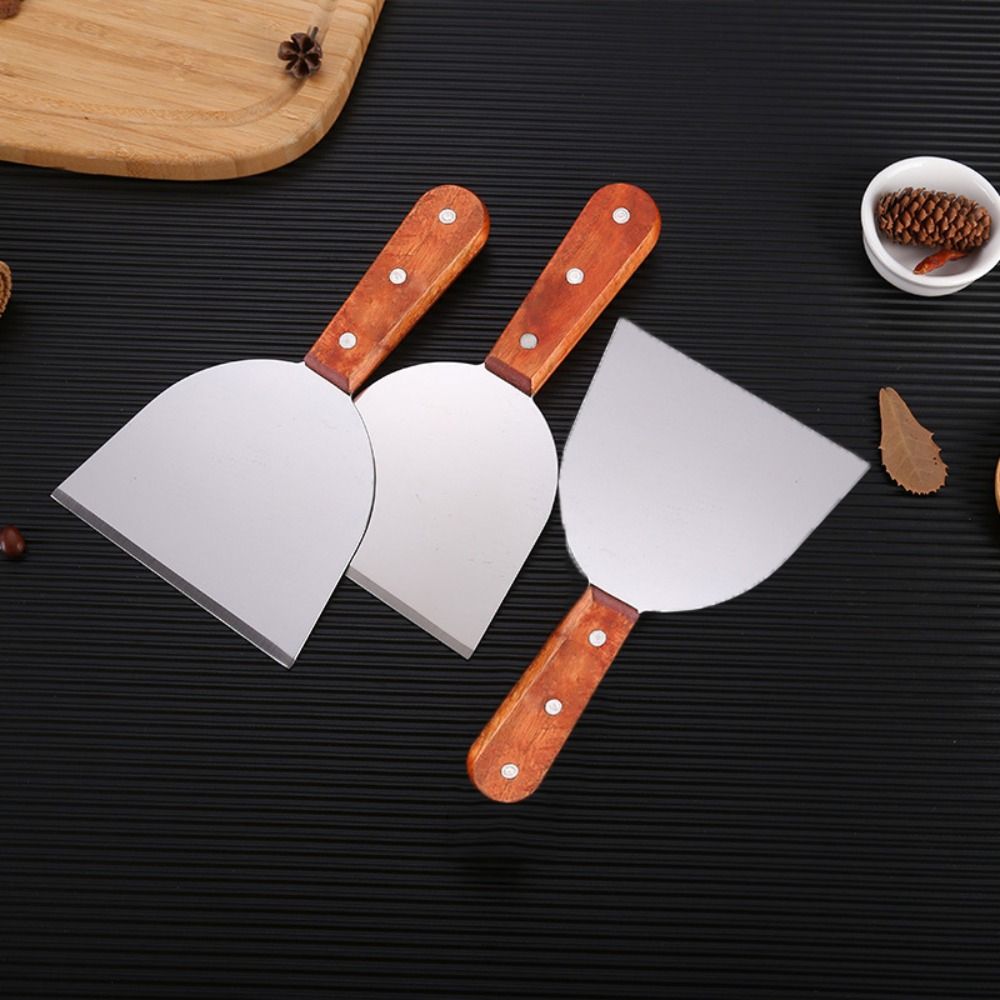 Stainless Steel Steak Spatula Rust-proof Pancake Turner BBQ Utensils Barbecue Shovel Teppanyaki