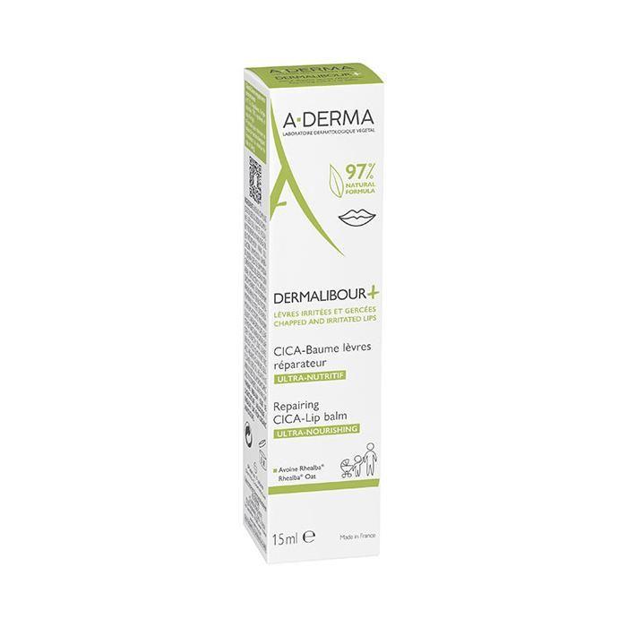 A-Derma Dermalibour+ Cica-Baume Lèvres Réparateur Ultra-Nutritif 15ml