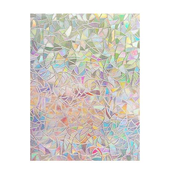 Стеклянные наклейки Статические съемные ПВХ Радужные самоклеящиеся оконные пленки для конфиденциальности Хозяйственные товары