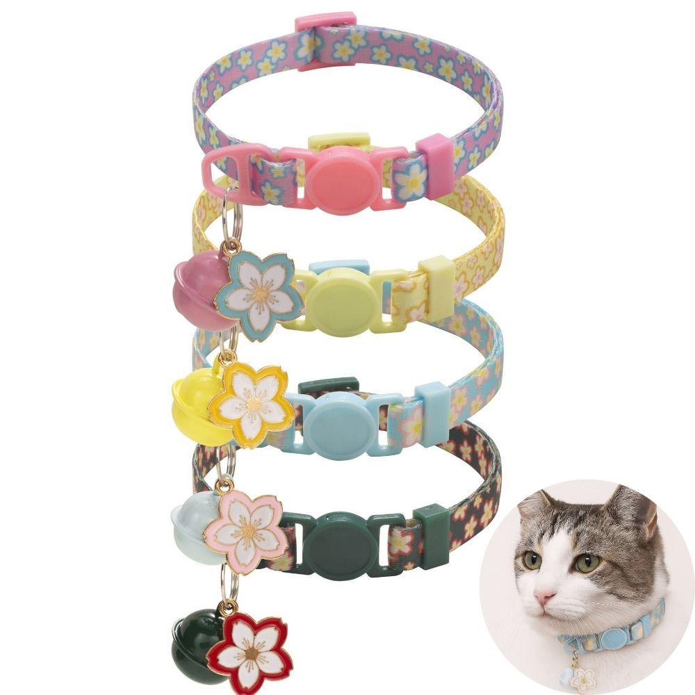 Мультяшные кошачьи ошейники Регулируемое ожерелье для котят Милый ошейник для маленьких собак Кошачьи аксессуары
