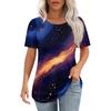 Женская футболка с принтом неба, модная, повседневная, с круглым вырезом и коротким рукавом