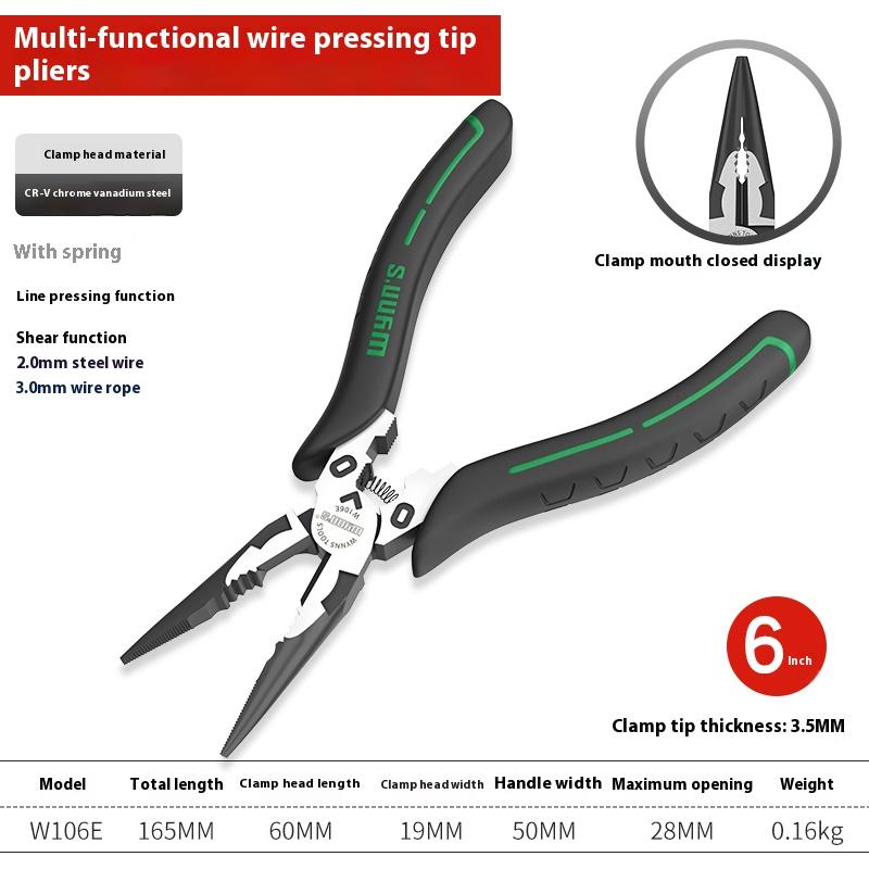 Электрик Кабельный кусачки Плоскогубцы 6" 8" Длинногубцы Кусачки Зачистка Обжим Ручной инструмент