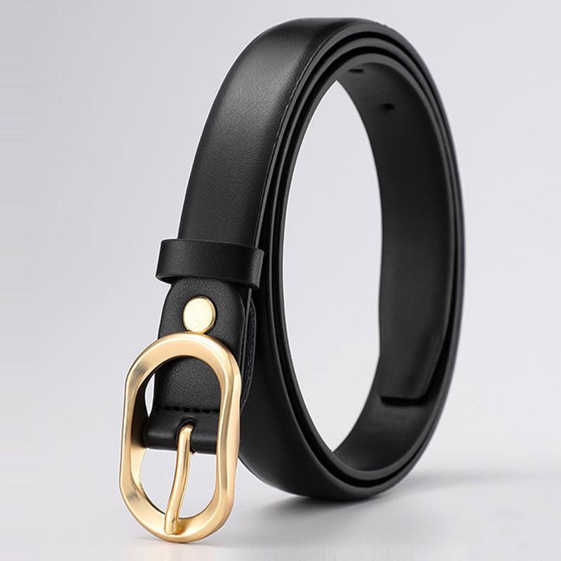 Minimalist Womens Pu Leather Belt With Alloy Pin Buckle For Casual And Office Wear