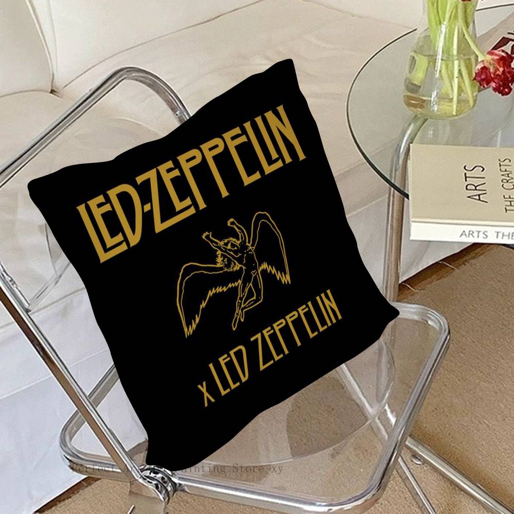 1 шт. Подушка с принтом L-Led Z-Zeppelin Модная квадратная наволочка Декор спальни, гостиной, дивана Стиль Ins Отдых