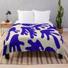 Classsic Blue Matisse Pattern Throw Blanket