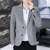 Korean Style Men's Slim Fit Autumn/Winter Single-Breasted Suit Coat