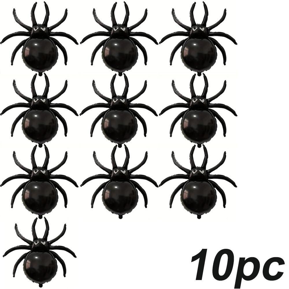 1/5/10/20PC Halloween Large Spider Balloon Black Foil Balloons Party Trick Joke Decor Haunted Hous Horror Props Wall Decoration